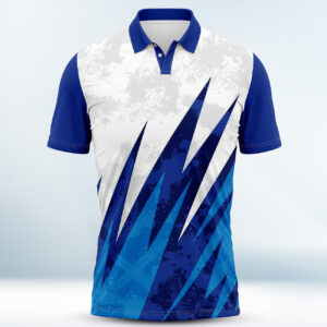 Custom Royal Blue and White Polo Shirt