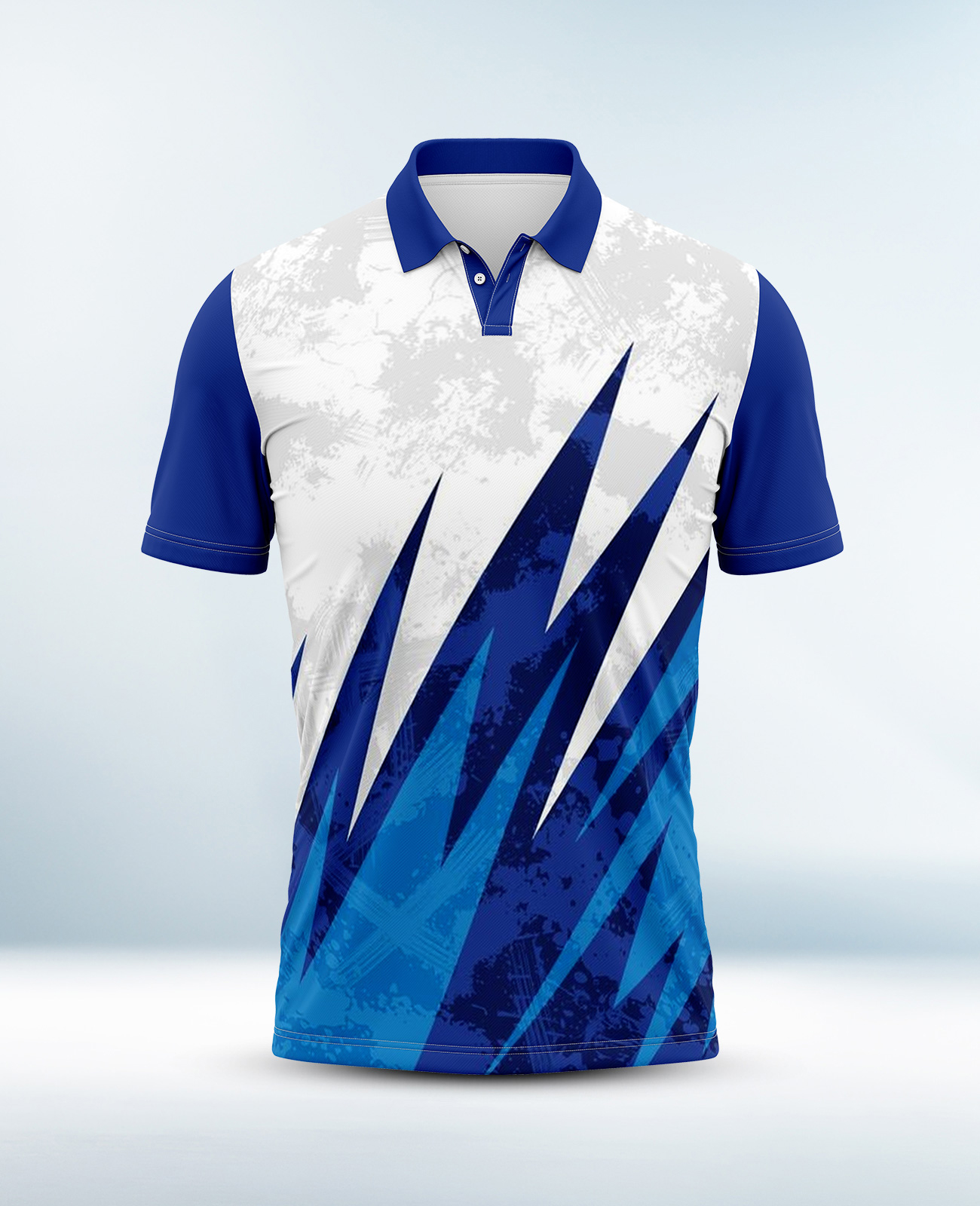 Custom Royal Blue and White Polo Shirt