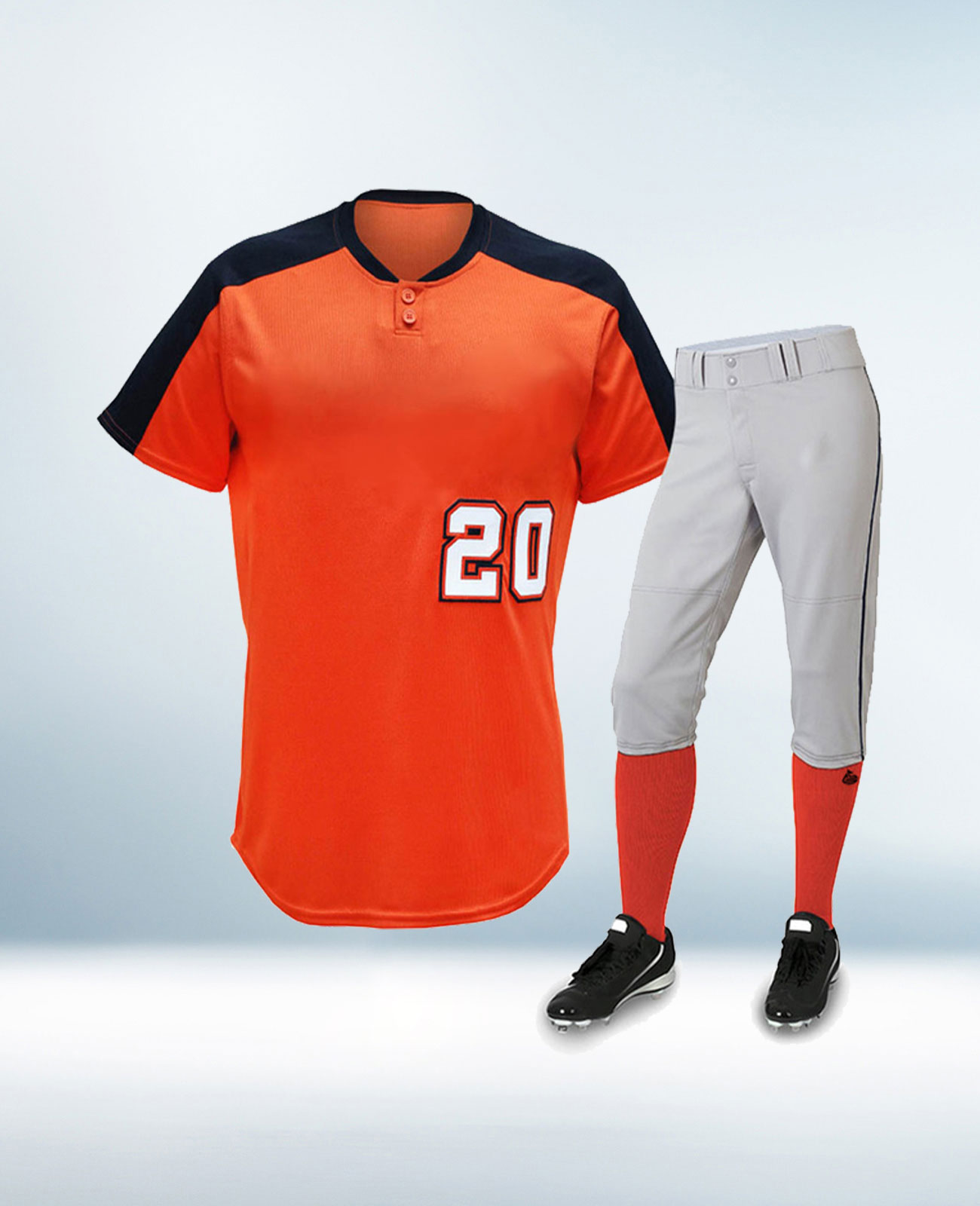 Custom Orange Baseball Uniform