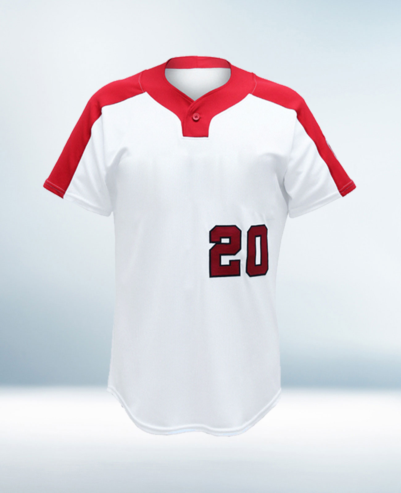 Custom White and Red Baseball Jersey