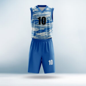 Custom Light Blue and White Basketball Uniform