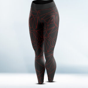 Custom Black and Red Legging