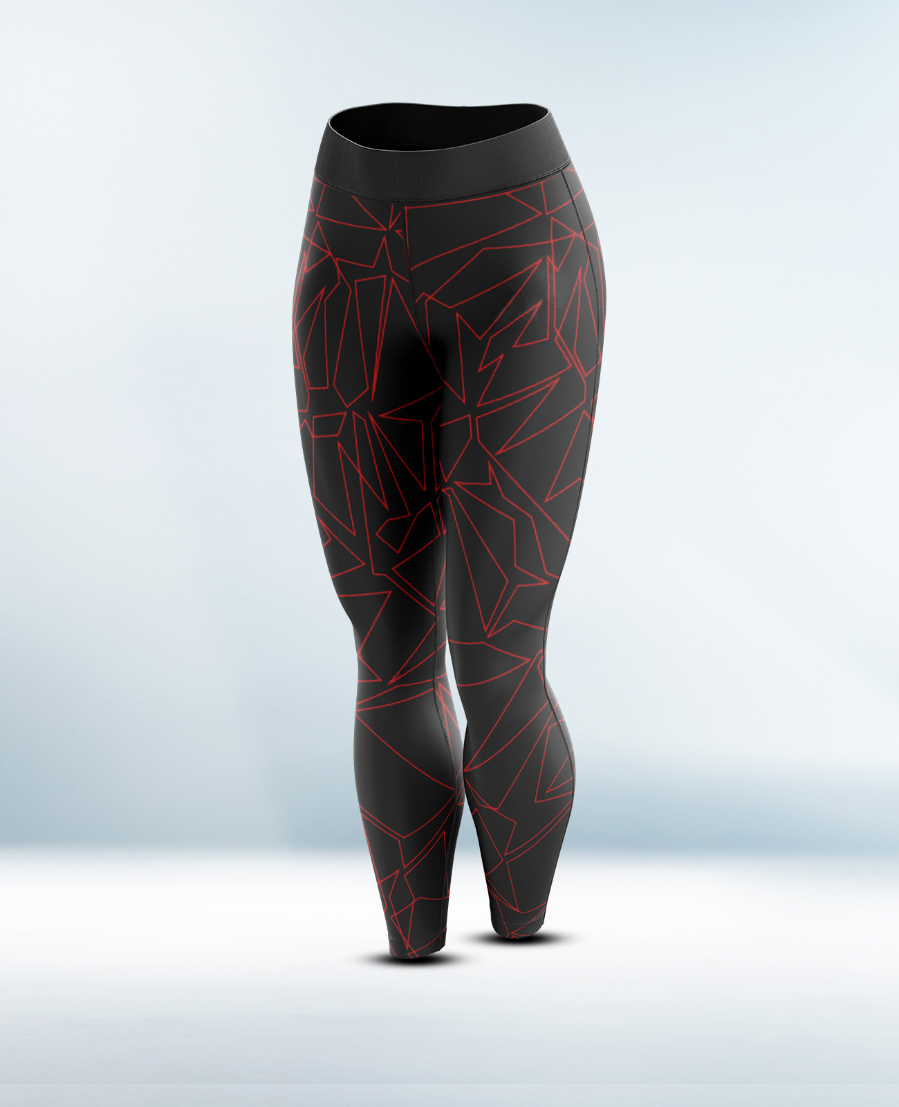 Custom Black and Red Legging