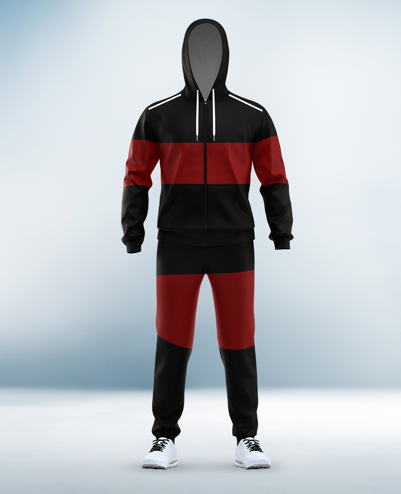 Cusotm Black and Red Tracksuit