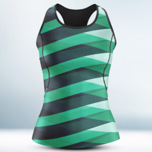 Cusotm Ocean Green and Black Tanktop