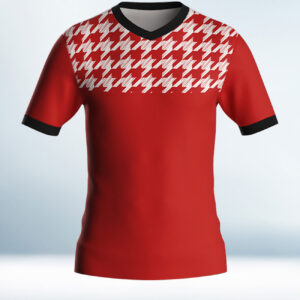 Cusotm Red and White Soccer Jersey