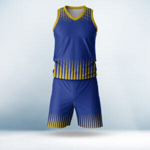 Custom Blue and Yellow Basketball Uniform