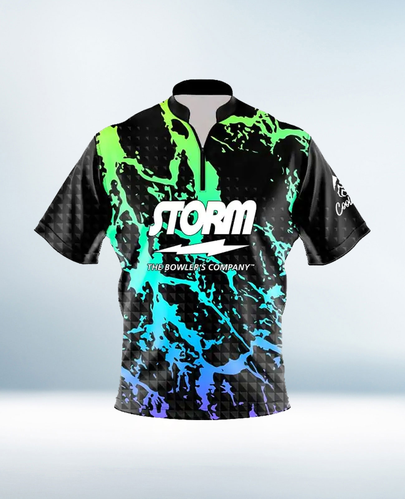Custom Black with Colourful Design Bowling Jersey