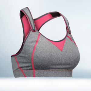 Custom Grey and Pink Sports Bra