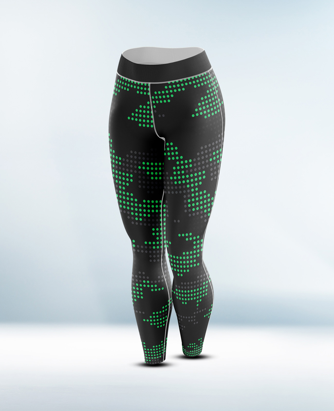 Custom Black and Green Legging