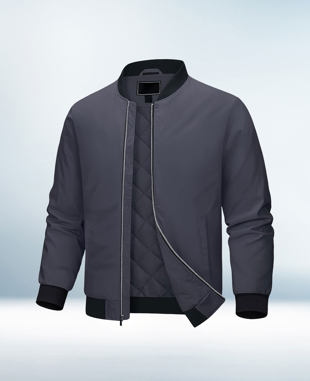 Custom Navy Blue Bomber Jacket