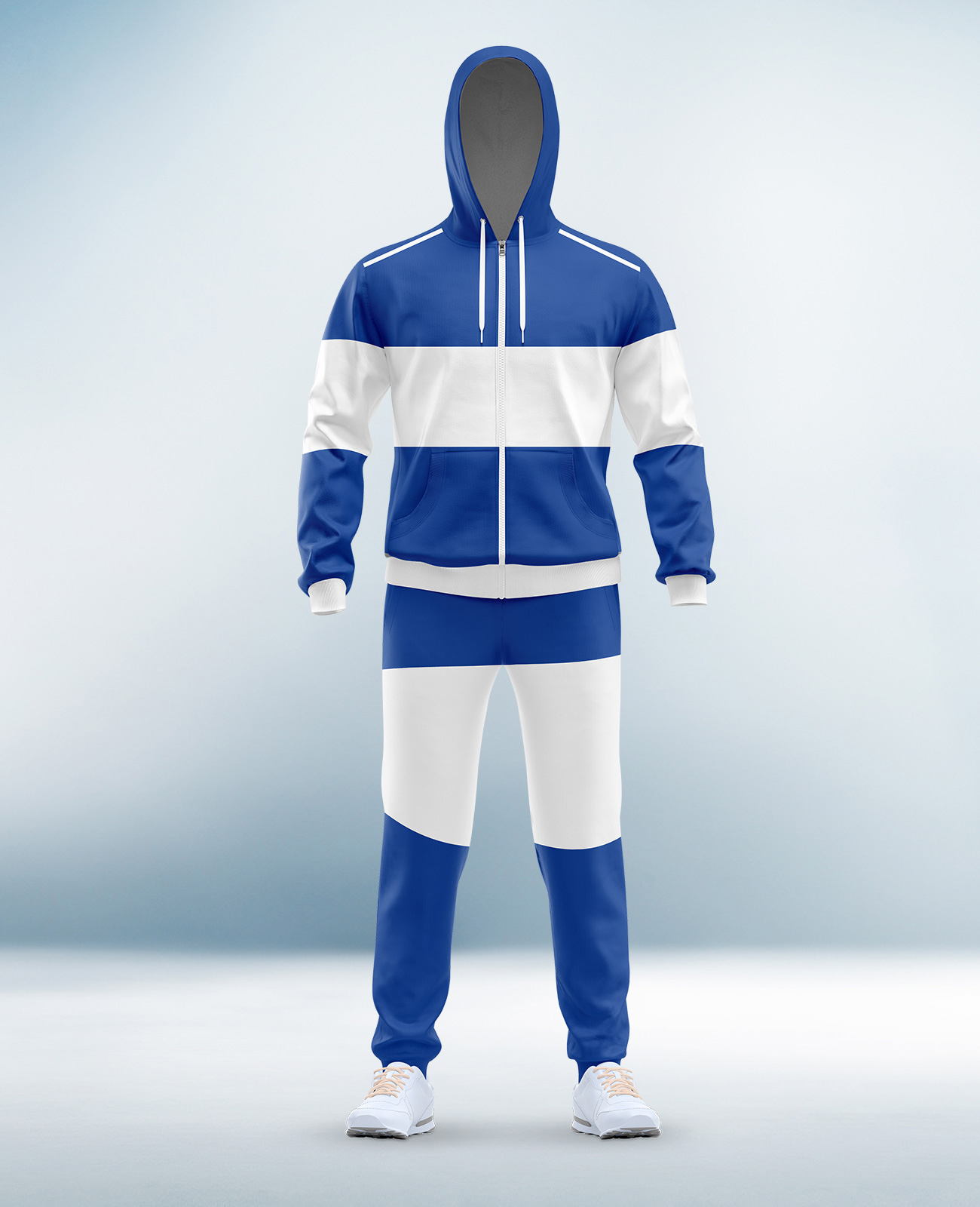 Cusotm Blue and White Tracksuit