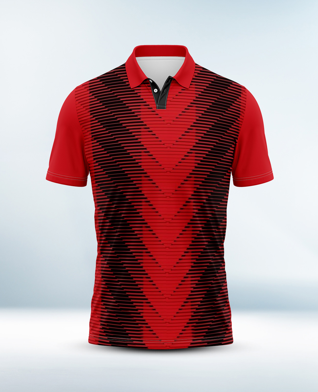 Custom Red and Black Polo Shirt