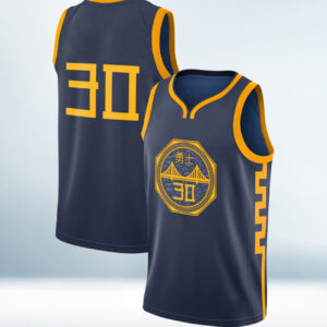 Custom Navy Blue and Yellow Basketball Jersey