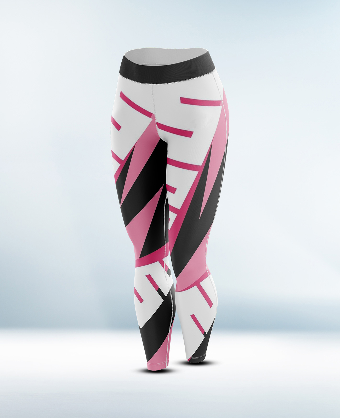 Custom Pink, Black and White Legging