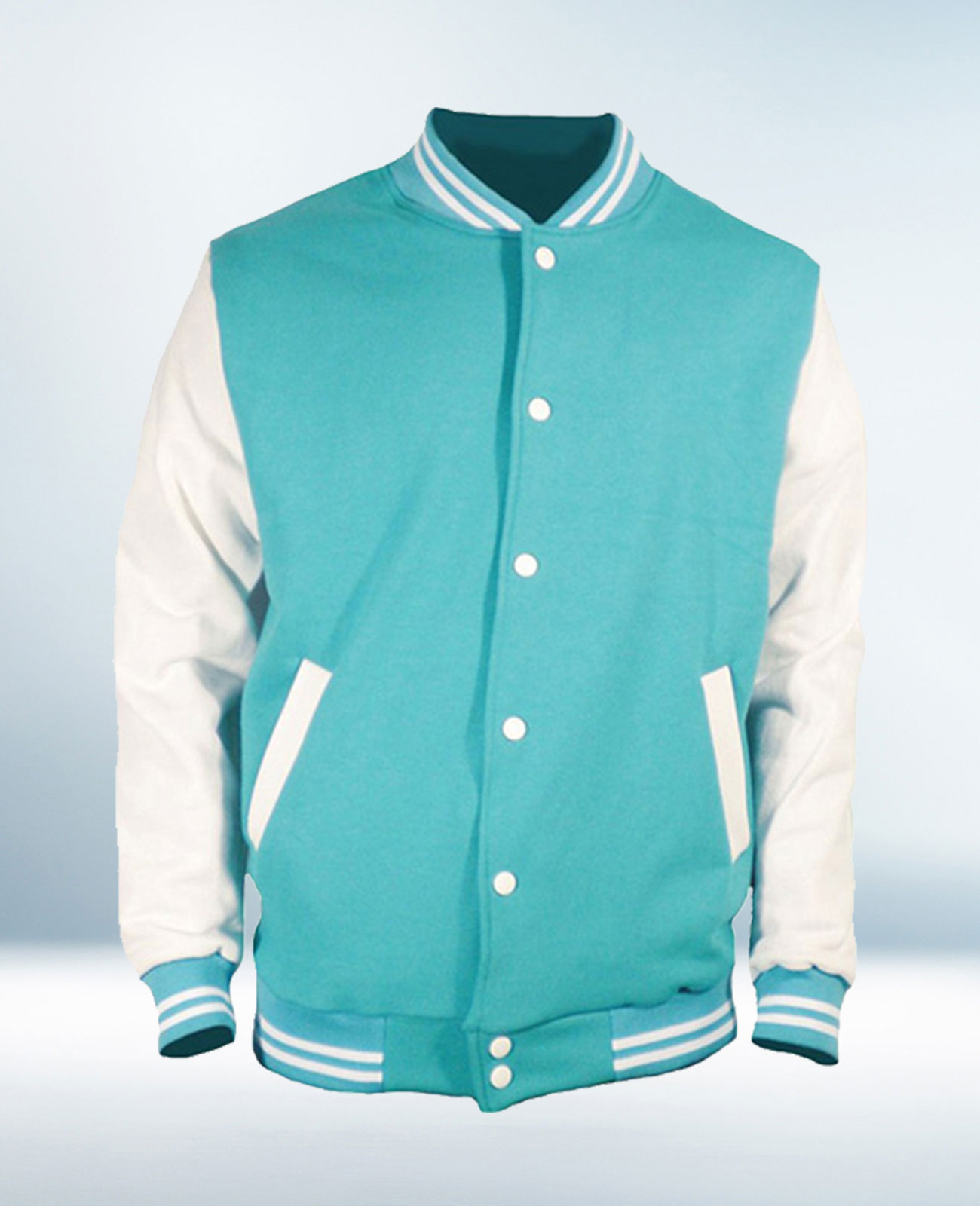 Custom Sky Blue Varsity Jacket