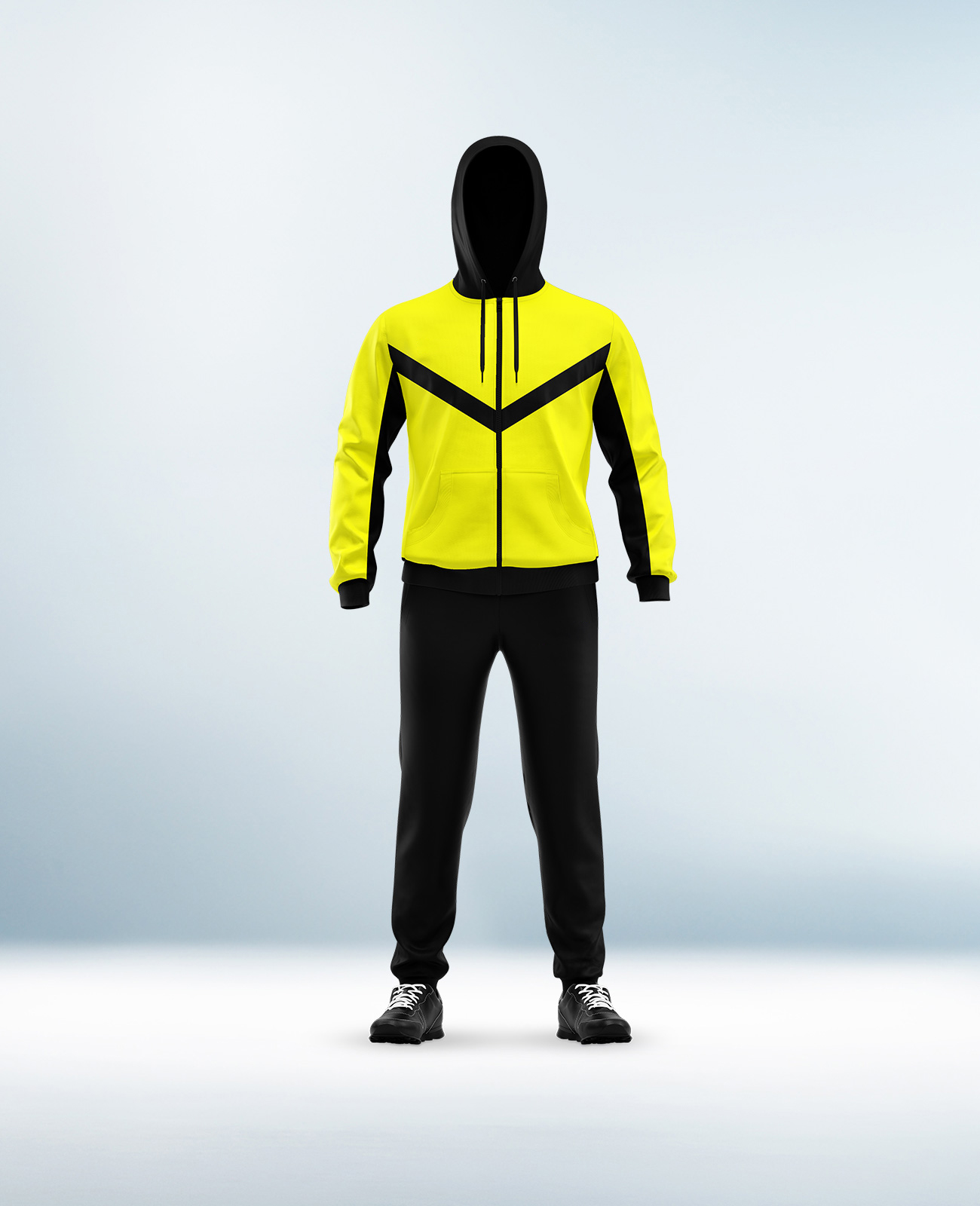 Cusotm Black and Yellow Tracksuit