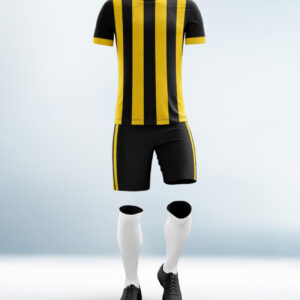 Cusotm Yellow and Black Soccor Uniform