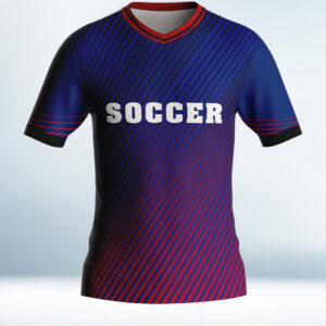 Cusotm Blue and Purple Soccer Jersey