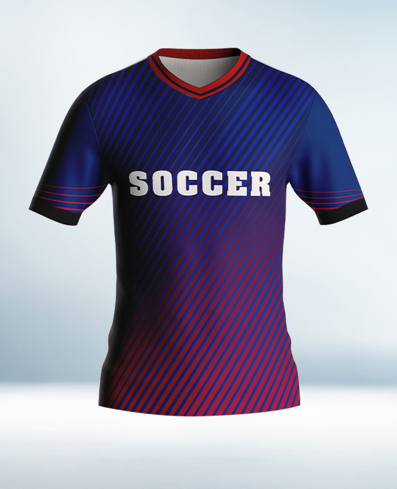 Cusotm Blue and Purple Soccer Jersey