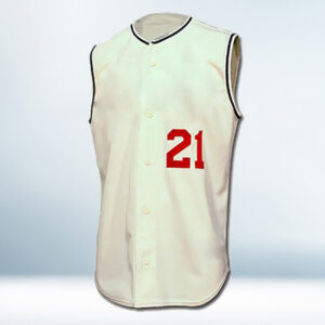 Custom White Sleevless Baseball Jersey