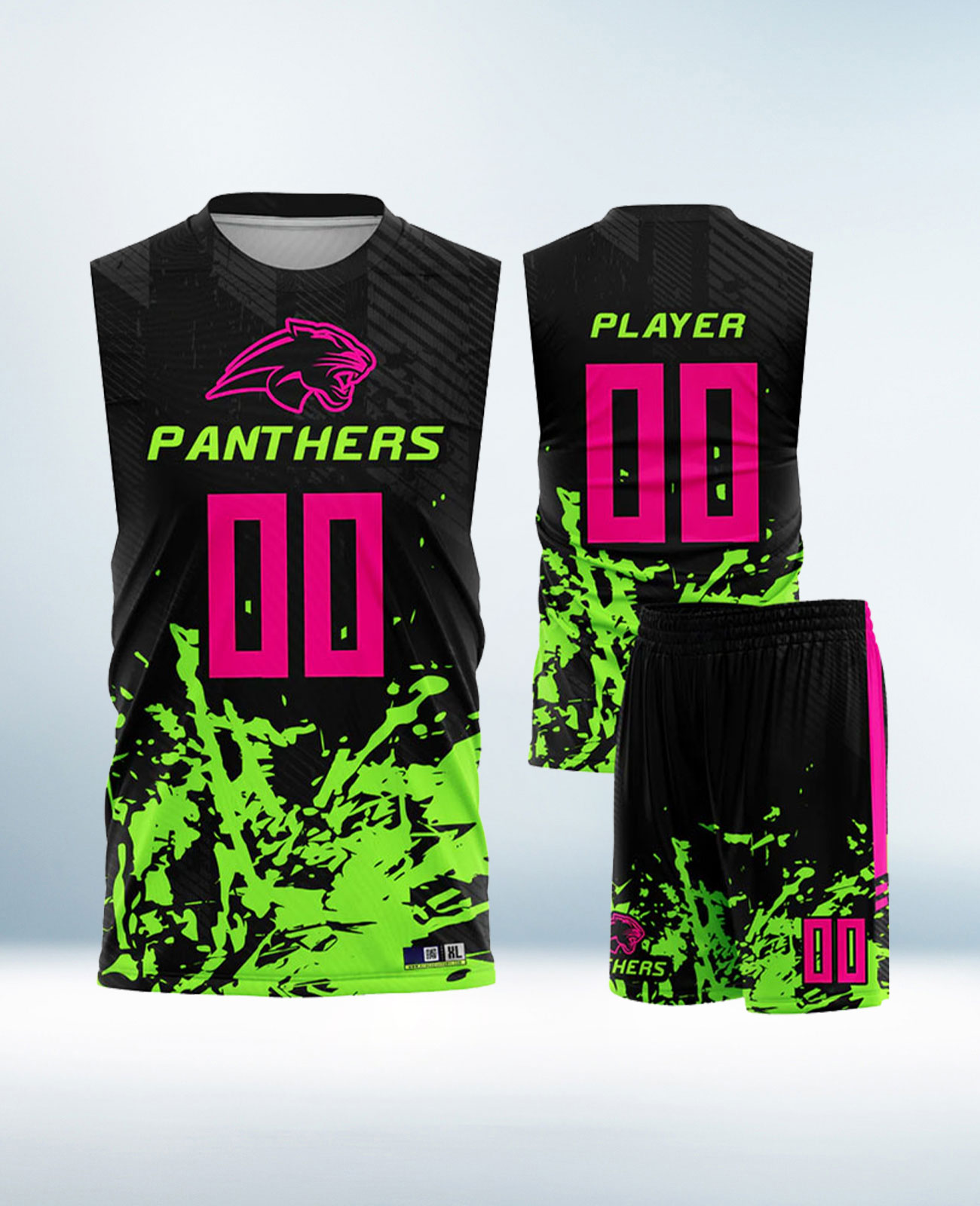 Cusotm Parrot and Black 7v7 Uniform
