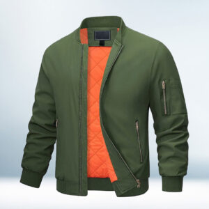 Custom Dark Green Bomber Jacket