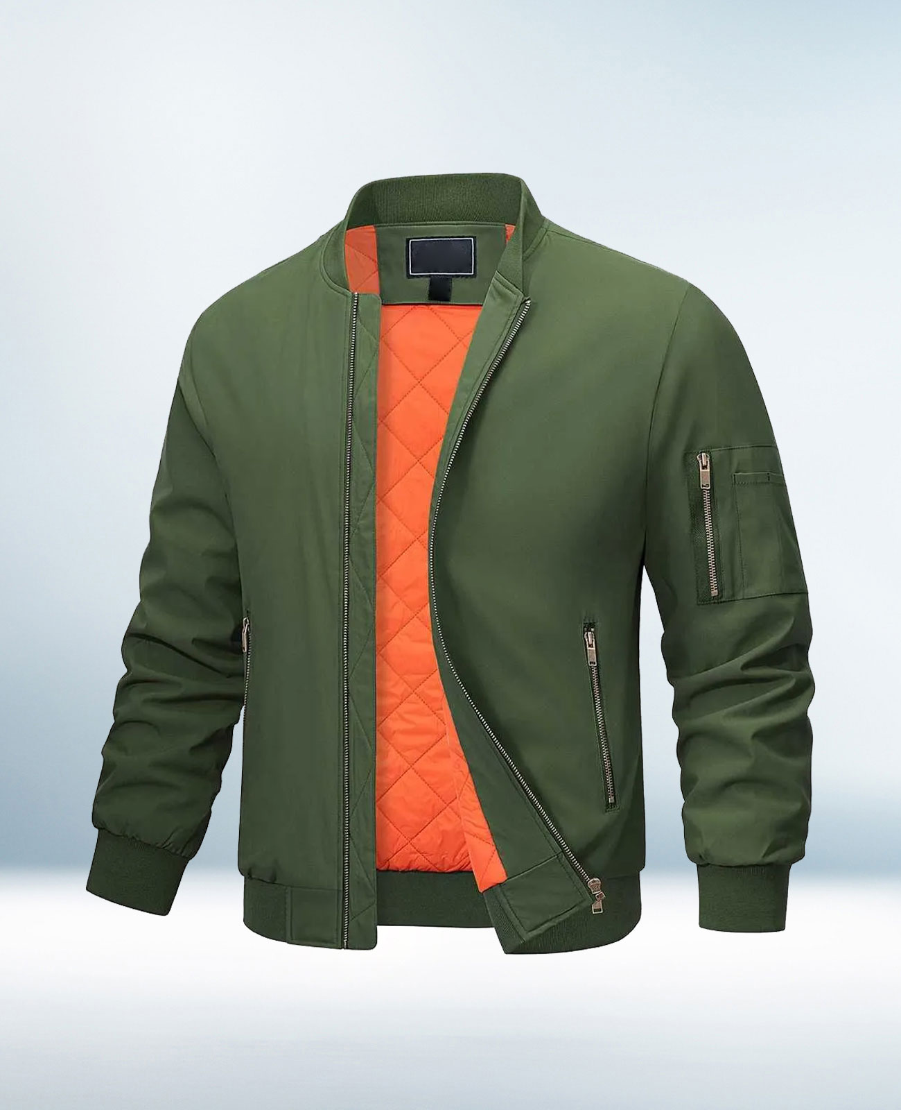 Custom Dark Green Bomber Jacket