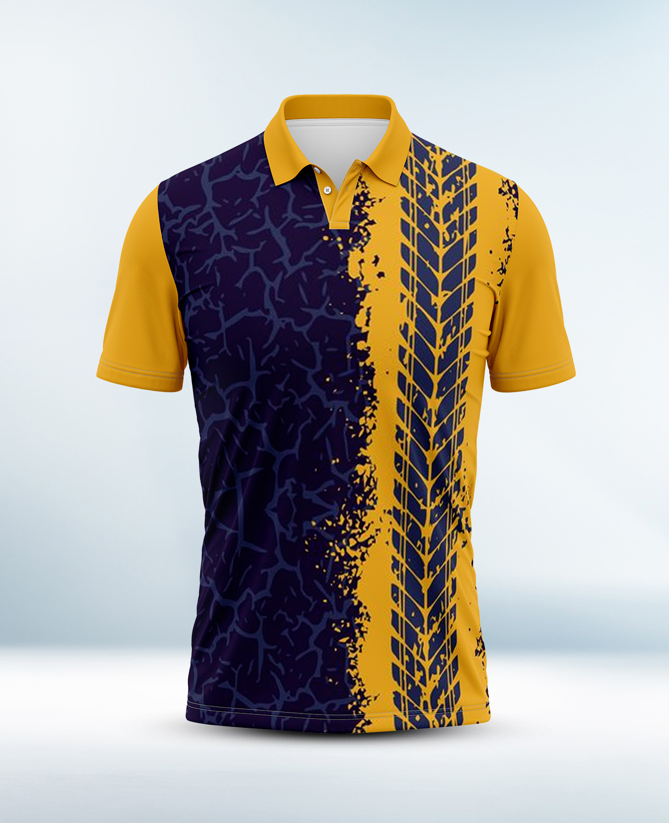 Custom Blue and Yellow Polo Shirt