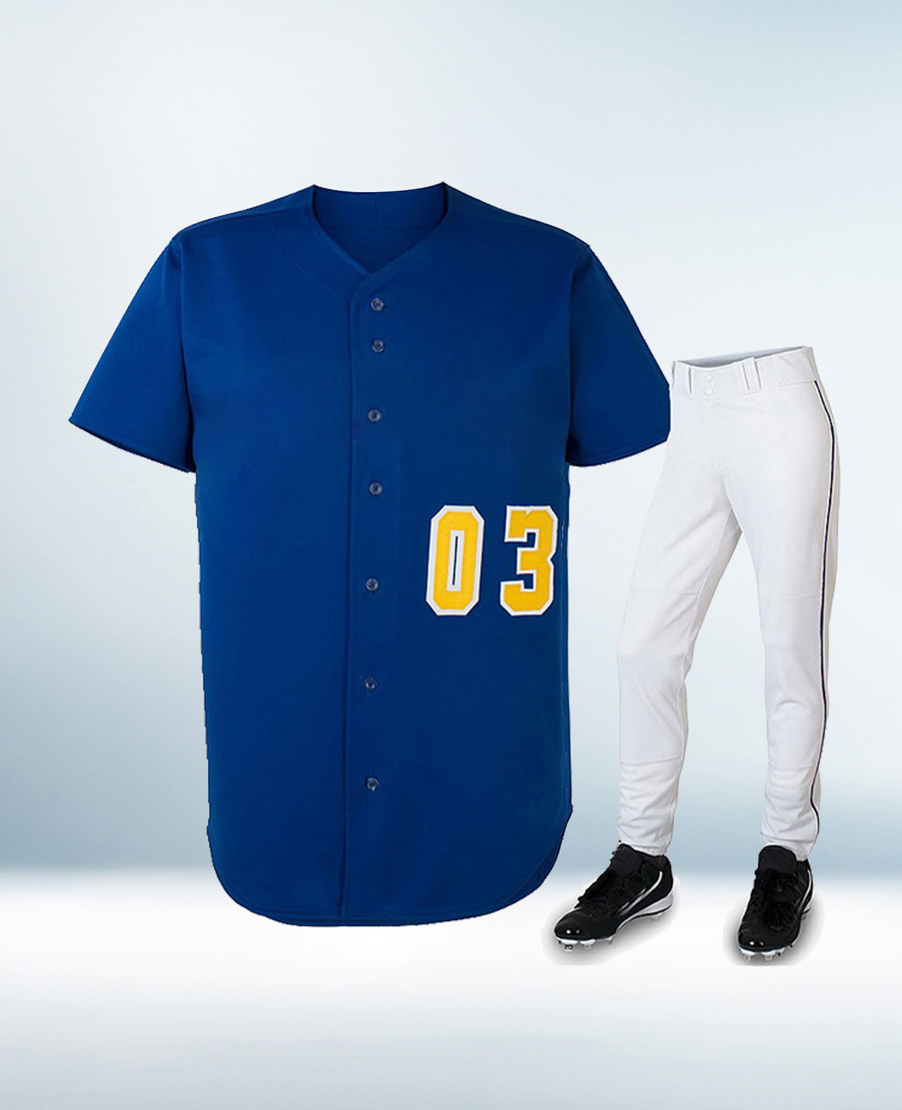 Custom Dark Blue Baseball Uniform