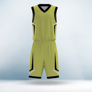 Custom Lemon and Black Basketball Uniform