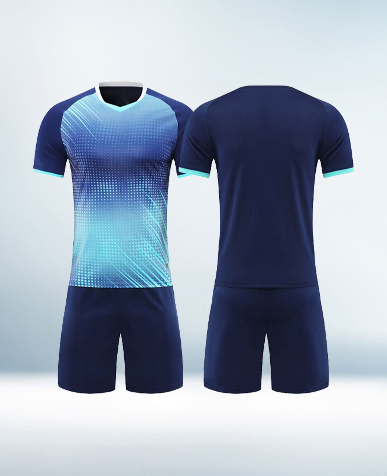 Custom Sky Blue Football Uniform