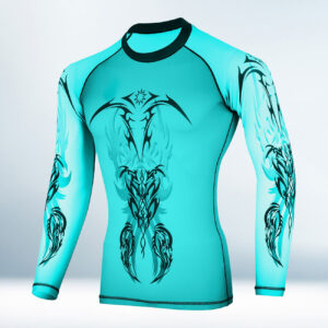Custom Ocean Sky Blue Rash Guard