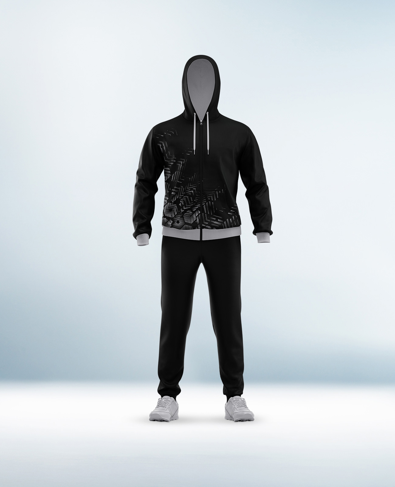 Cusotm Black and Grey Tracksuit