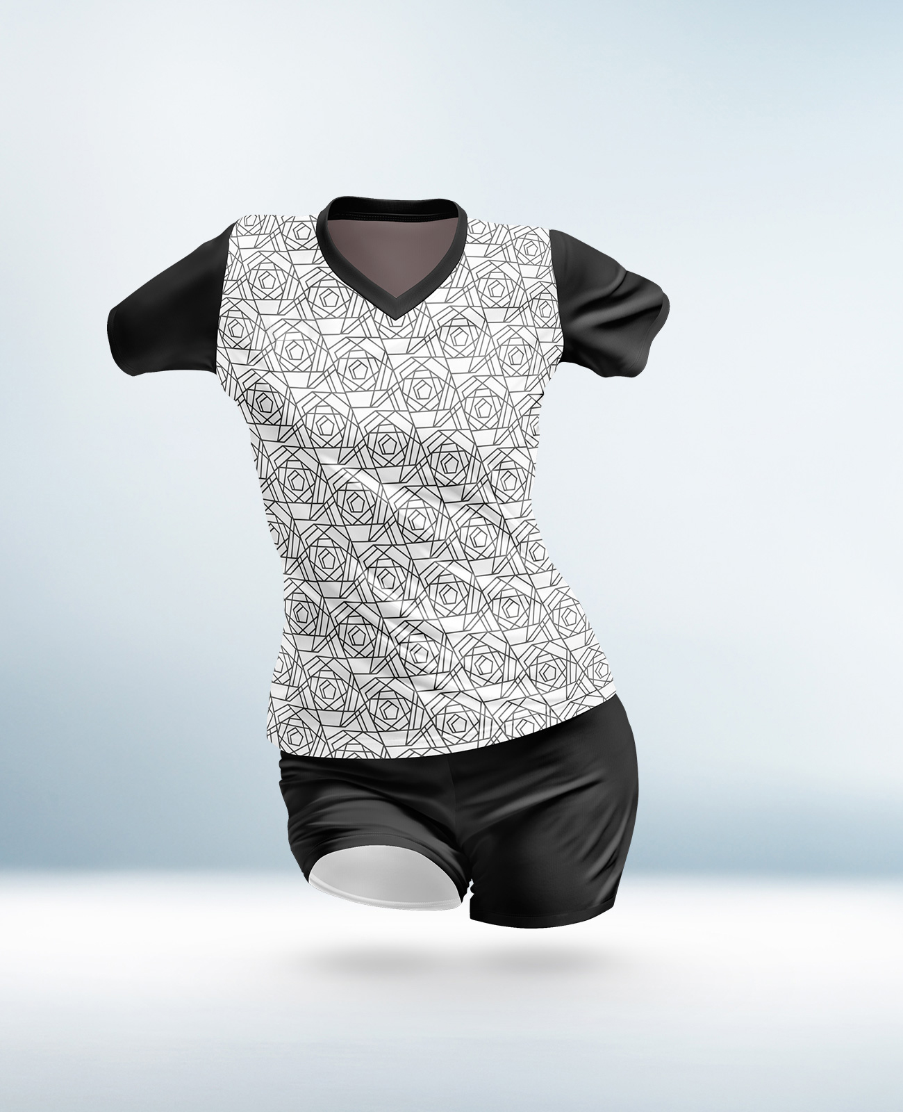 Cusotm Grey and Black Soccor Uniform