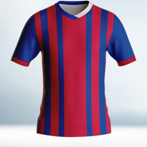 Cusotm Blue and Red Soccer Jersey