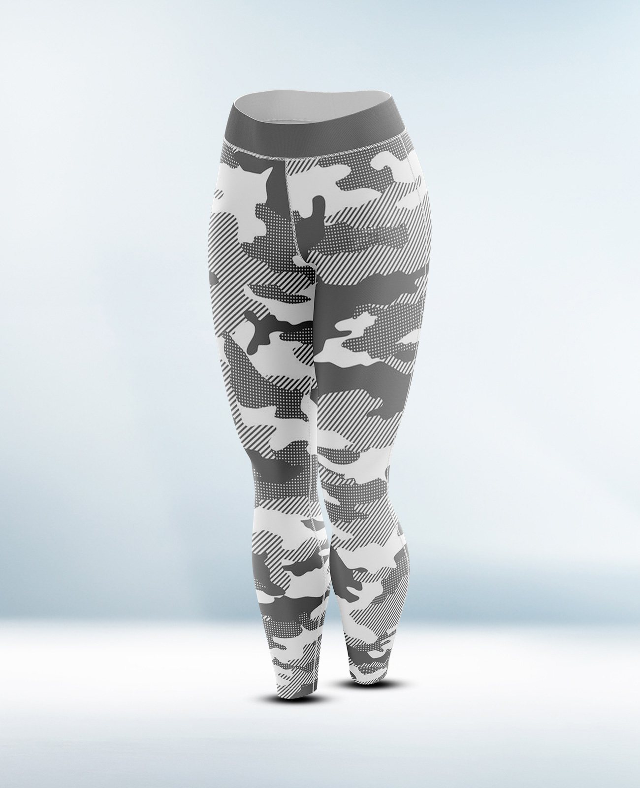 Custom Grey and White Legging