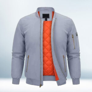 Custom Greyish Bomber Jacket