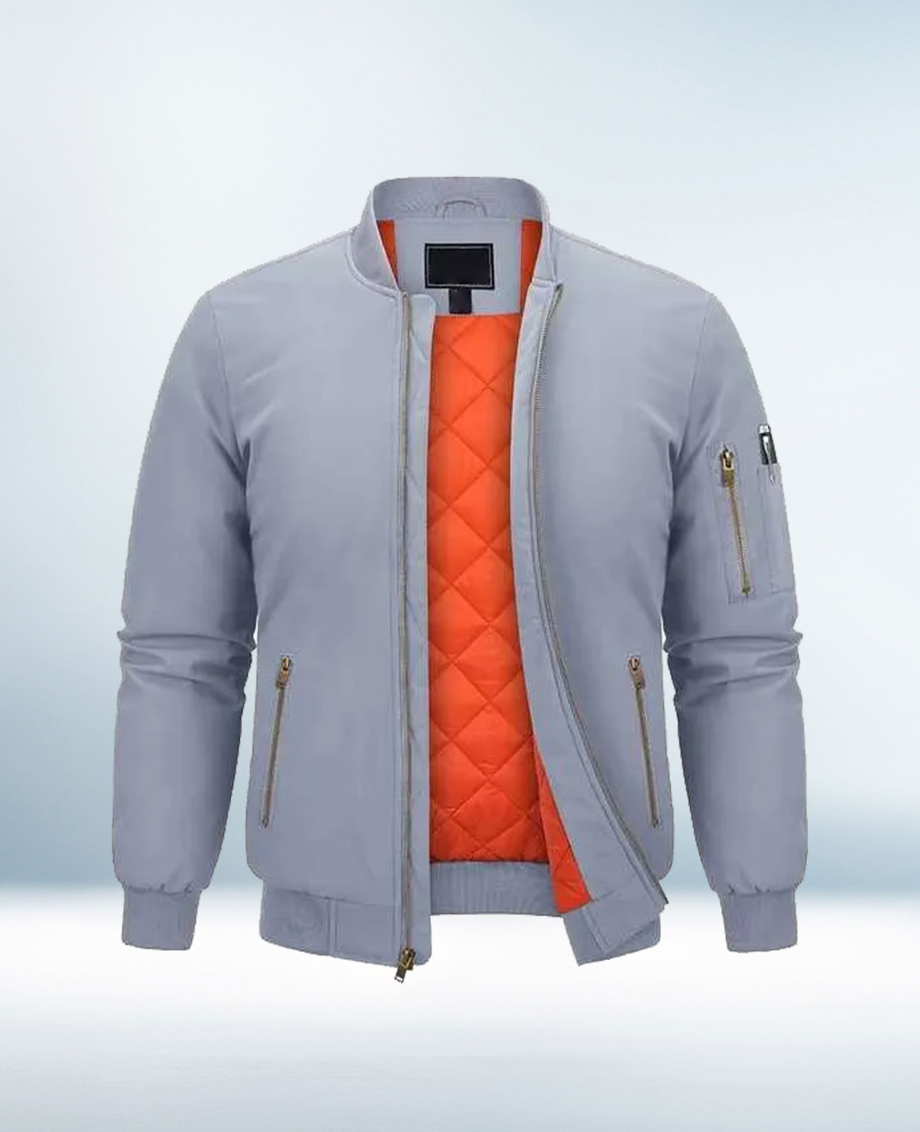 Custom Greyish Bomber Jacket
