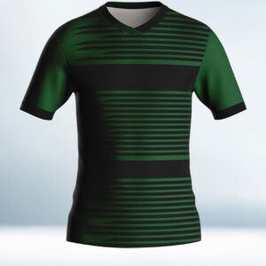 Cusotm Green and Black Soccer Jersey