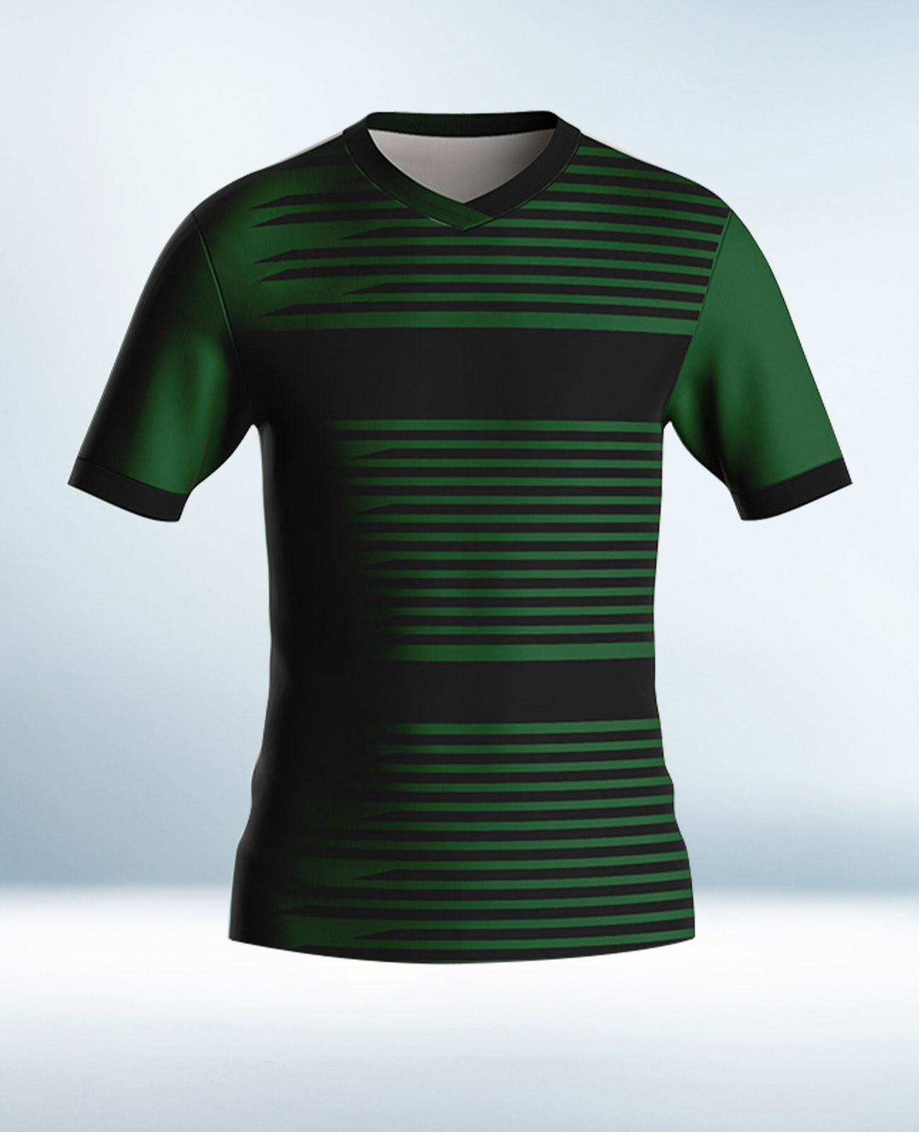 Cusotm Green and Black Soccer Jersey