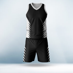 Custom Black and White Basketball Uniform