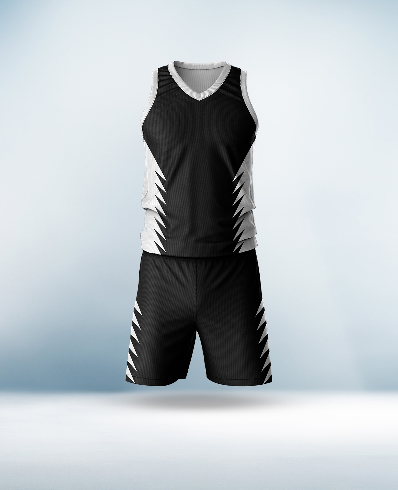 Custom Black and White Basketball Uniform