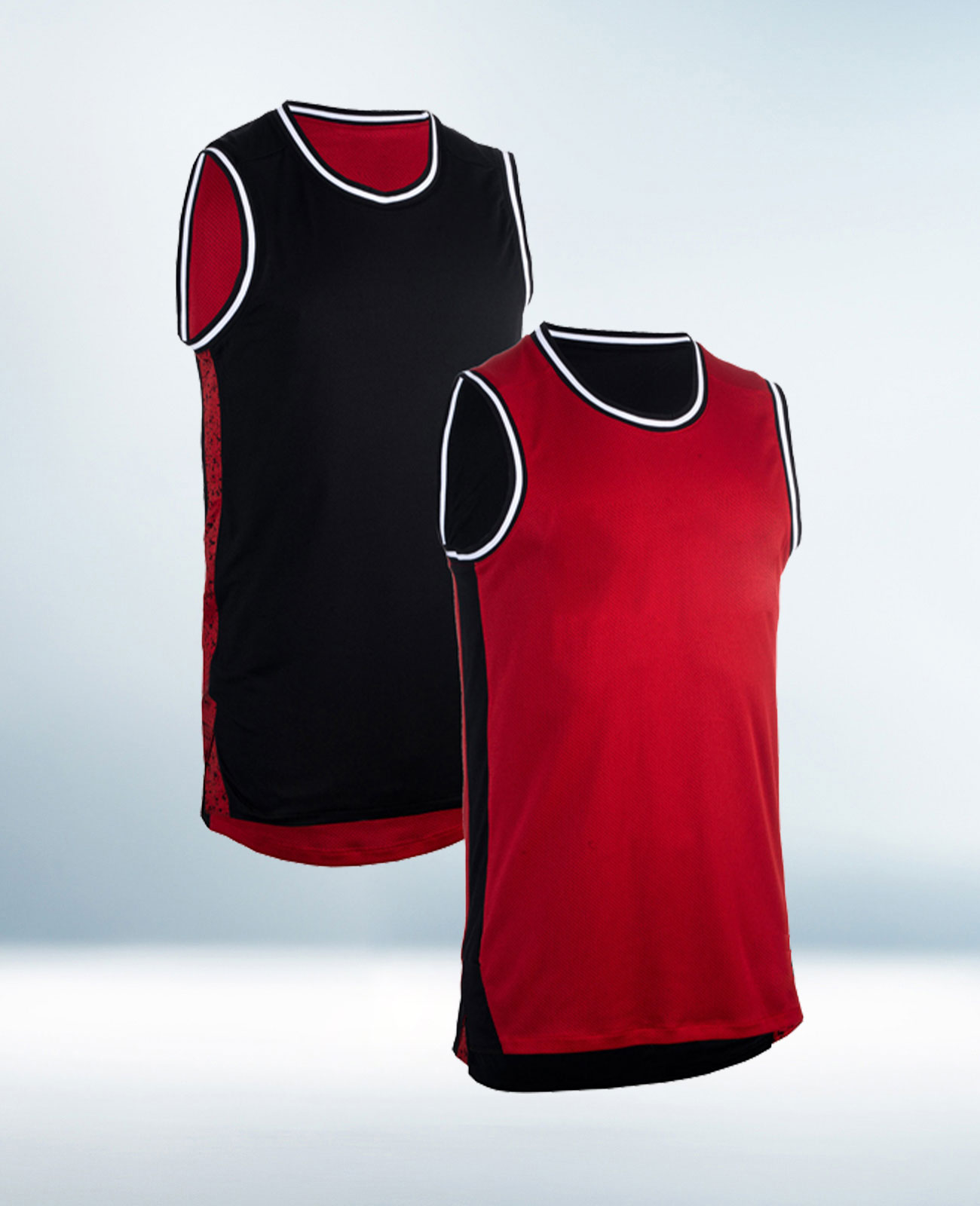 Custom Black and Red Basketball Jersey