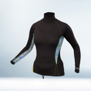 Custom Black and Sky Blue Rash Guard