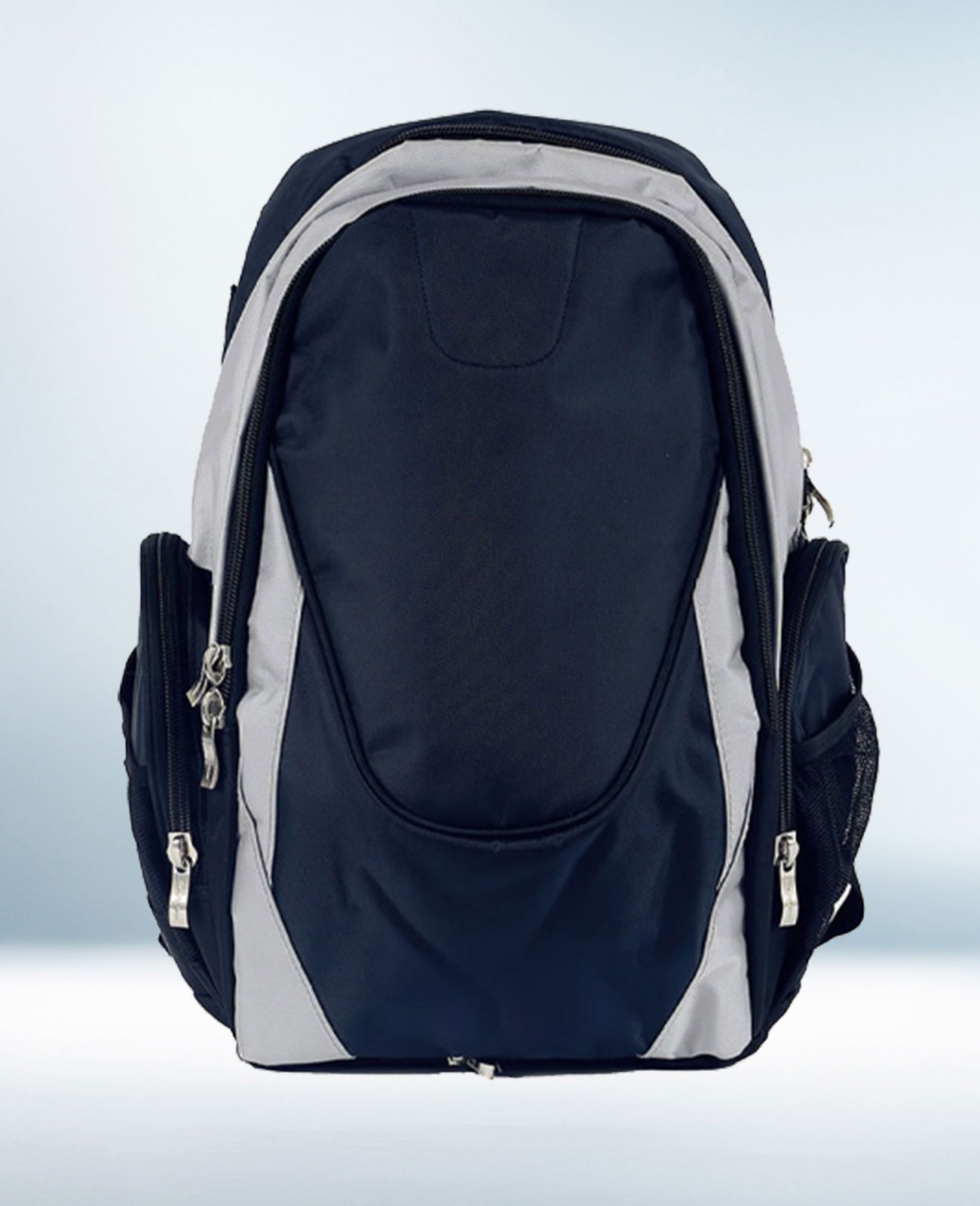 Custom Navy Blue and Grey Backpack