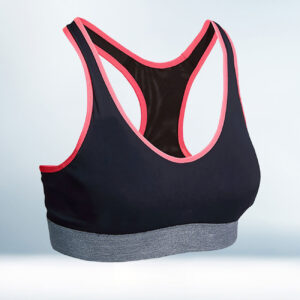 Custom Pink and Black Sports Bra