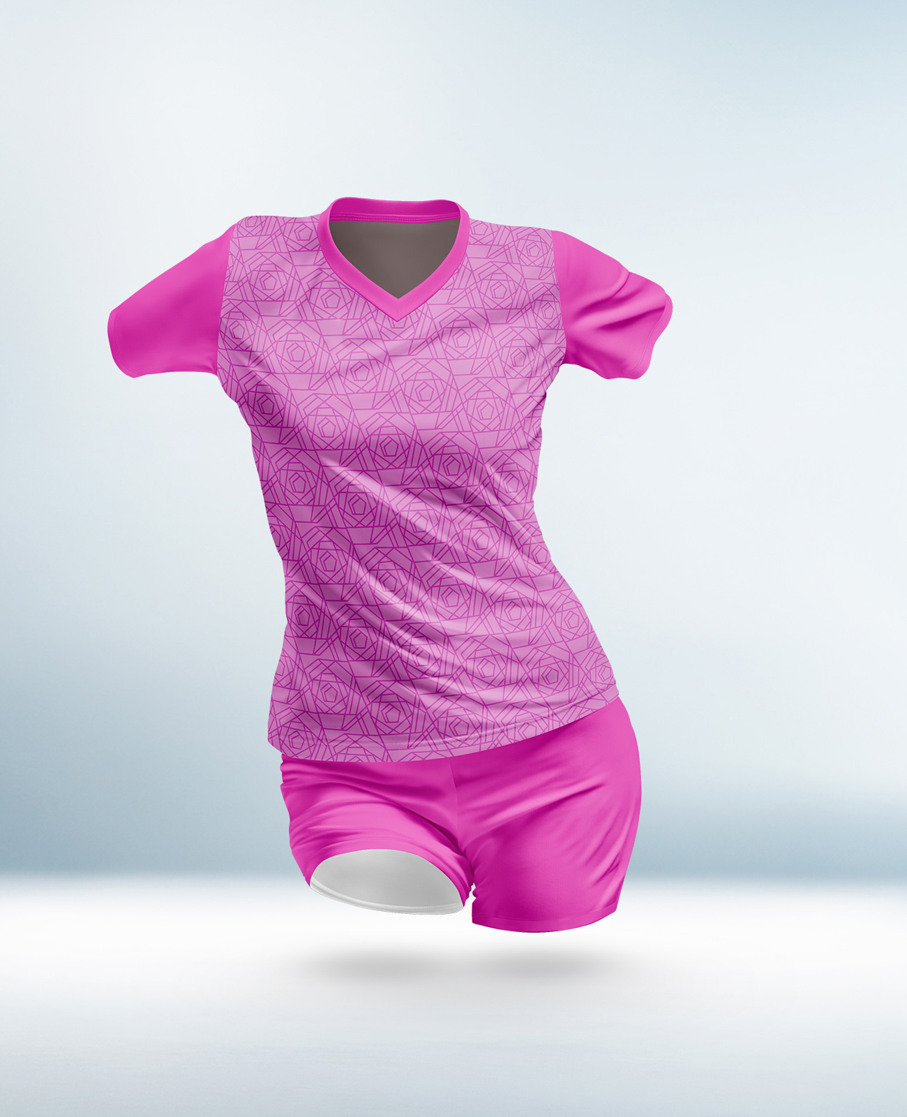 Cusotm Dark Pink Soccor Uniform
