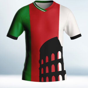 Cusotm Green, Red, Black and White Soccer Jersey