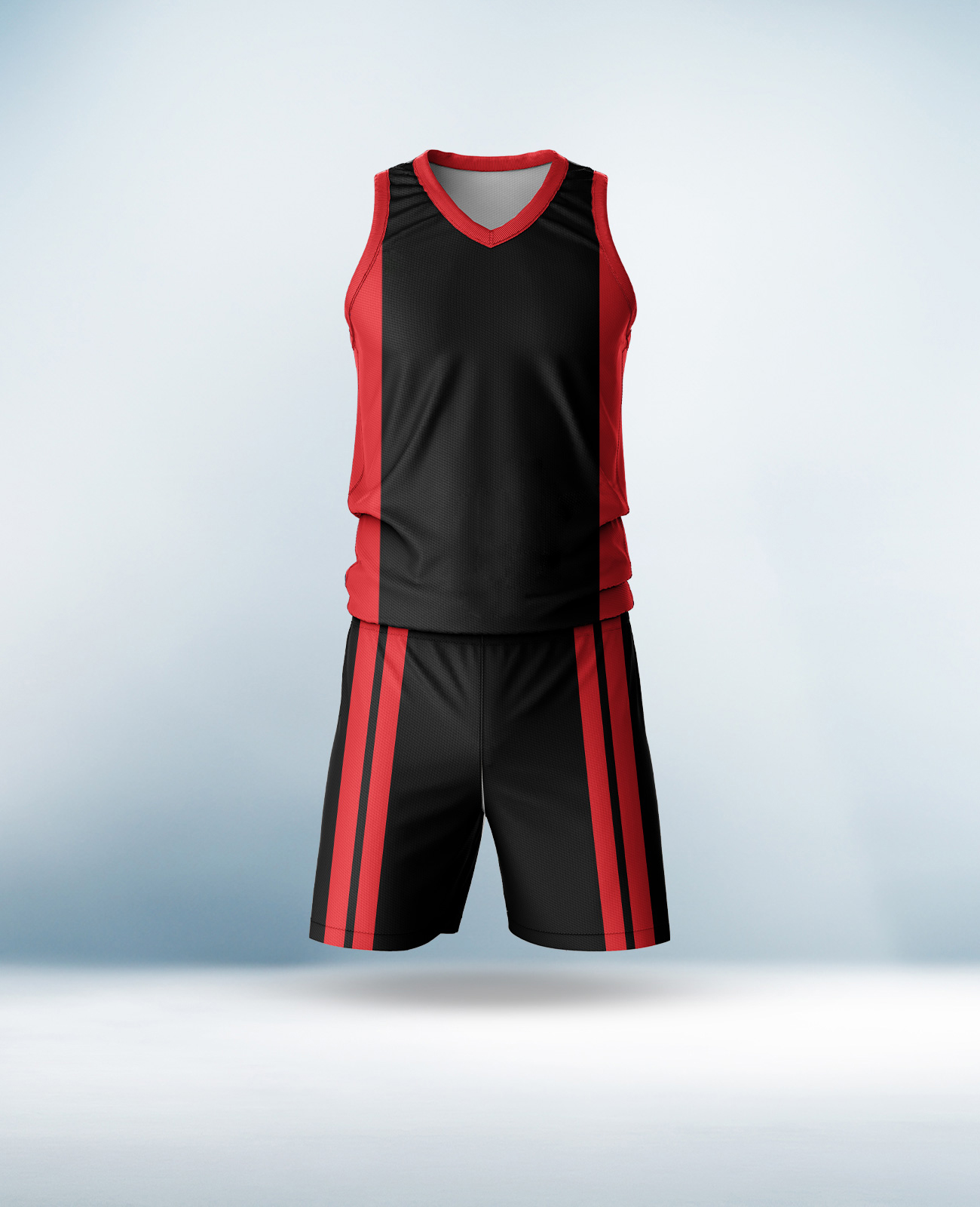 Custom Black and Red Basketball Uniform